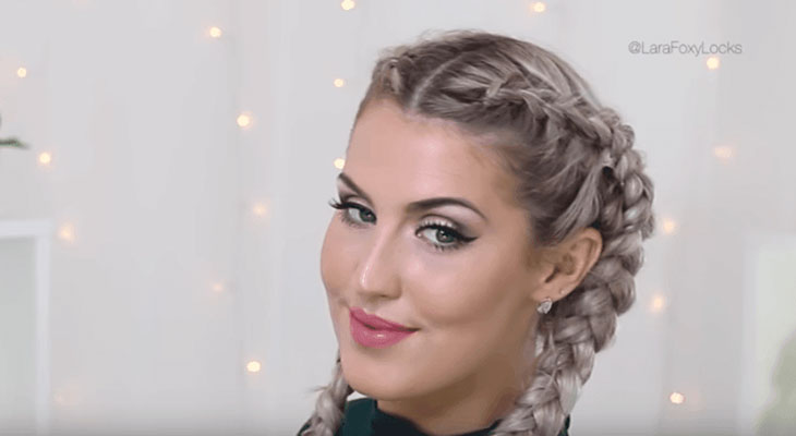 Dutch braids hair tutorial with hair extensions