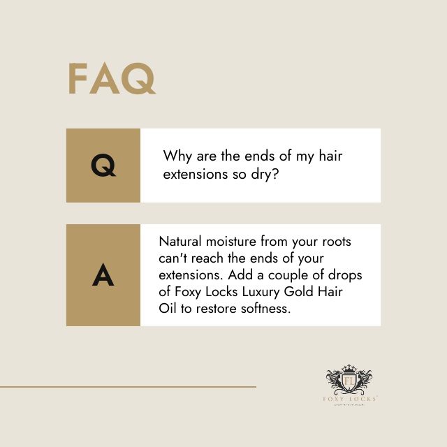 Hair extensions ends FAQ infographic